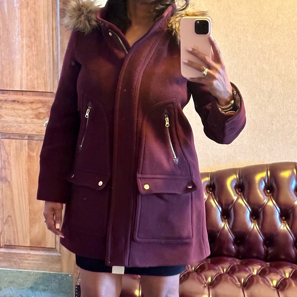 Like New! J. Crew Chateau Parka in Italian Stadium-Cloth